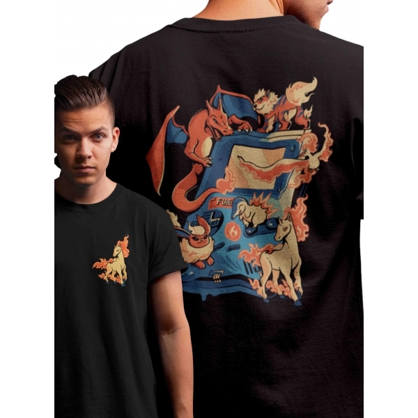 Camiseta Pokémon Fogo
